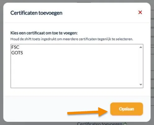 Certificate options