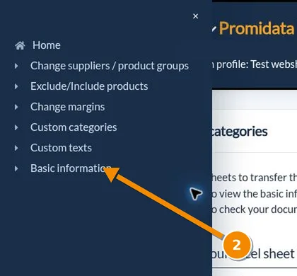 Dashboard hamburger menu